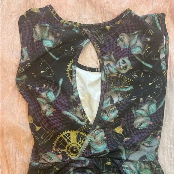 NWNT Steampunk Cheshire Cat Dress Alice in Wonderland - Picture 6 of 8